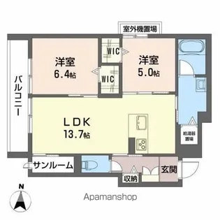 シャーメゾンリーノ【3階】の間取り