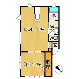 サンフラワーA【2階】の間取り