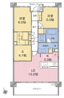 パークホームズ若葉台ステーションサウス【2階】の間取り