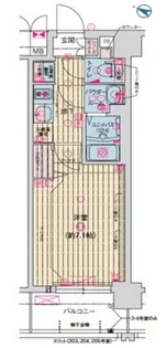MELDIACREST大阪ベイSOLTERRACE【2階】の間取り