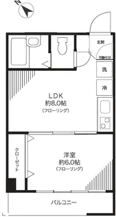 白山シルクハイツ【2階】の間取り