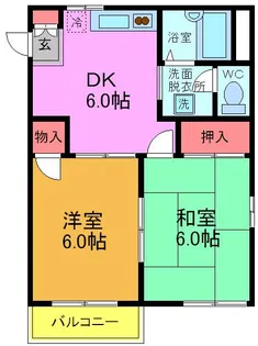 パールハイツ堀江【1階】の間取り