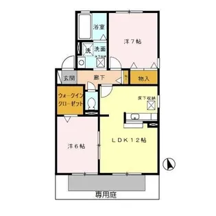 ポワール C【1階】の間取り