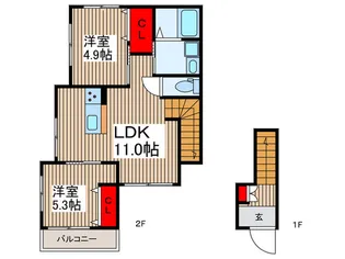 Villa Celestia【2階】の間取り