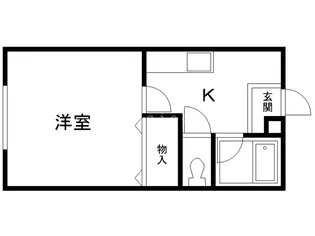 シャトー5BAN館B【1階】の間取り