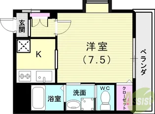 ザ・シティ須磨【1階】の間取り