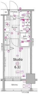 ガーラ・プレシャス渋谷六本木通り【6階】の間取り
