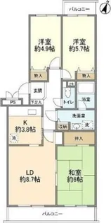 エスポワール松風台II番館【1階】の間取り