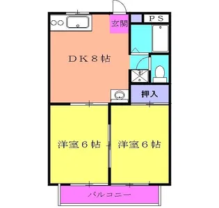クイーンズ1【2階】の間取り
