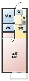 越コーポB棟【1階】の間取り