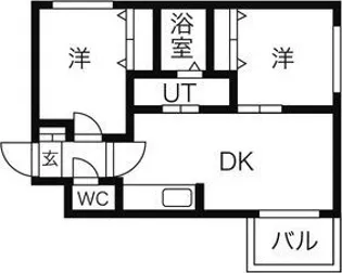 プロヴィデンス北円山【2階】の間取り