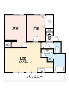 ライフヴィレッジ田迎III【1階】の間取り