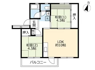 UR左近山【5階】の間取り