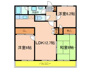 チェリーハイツ【3階】の間取り