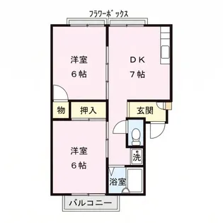サンライズ大熊A棟【2階】の間取り