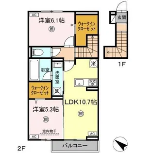 レスアKM【2階】の間取り