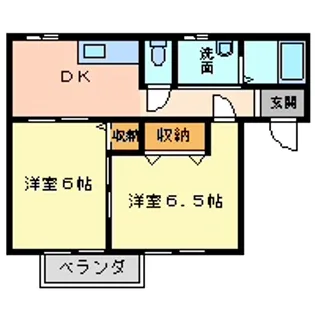 クラブボヌール【1階】の間取り