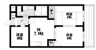 グリーンヒルズ上野【1階】の間取り
