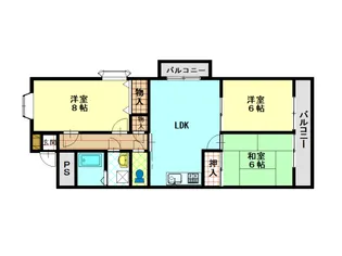 広島県広島市西区草津新町2【マンション】の間取り