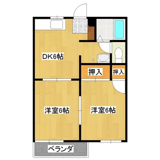 岐阜県多治見市小名田町3【アパート】の間取り