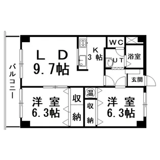 レジデンス黒金【4階】の間取り