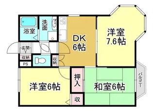 ウイングベルビワコ【3階】の間取り
