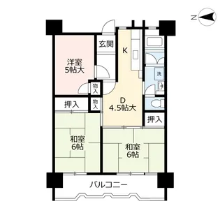 UR黄金二丁目【3階】の間取り