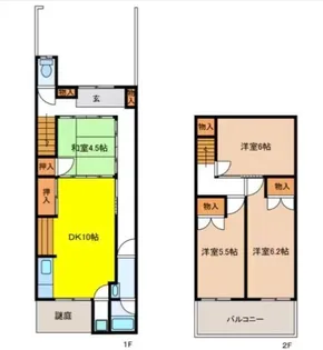 岐阜県岐阜市領下【一戸建】の間取り
