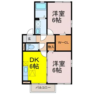 グランメール桜町A【1階】の間取り