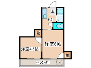 ハイツ愛花夢【2階】の間取り