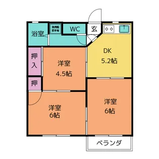メゾンブローニュ 1【1階】の間取り