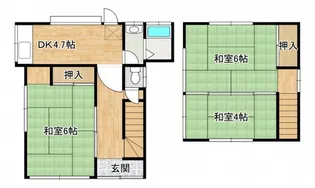 広島県安芸郡府中町八幡2【一戸建】の間取り