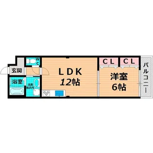 リリーブ一号館【3階】の間取り