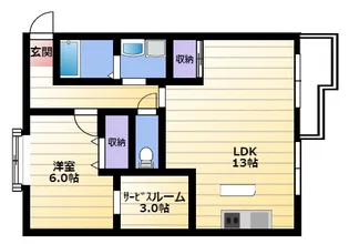 エヴァグリーン【3階】の間取り