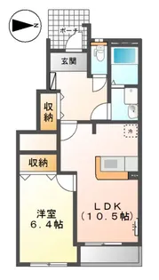 1LDKの間取り画像