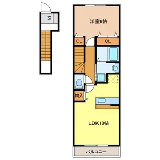 クレスト【2階】の間取り