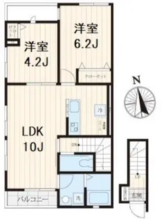 埼玉県蕨市塚越7【アパート】の間取り