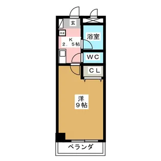 A・City日の出【5階】の間取り