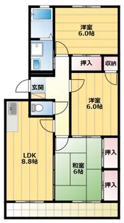 コーポ仲田【2階】の間取り