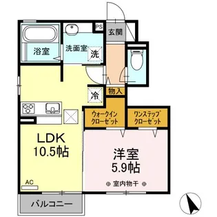 福島県郡山市並木1【アパート】の間取り