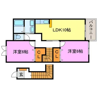 ブリーズシャンTC【2階】の間取り