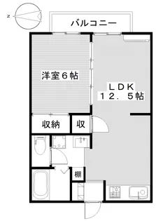 エタニティ広瀬【1階】の間取り