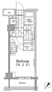 ONE ROOF FLAT TSUKISHIMA【2階】の間取り