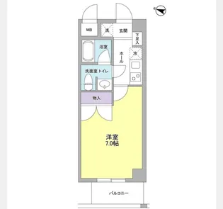 ヴァンフォーレ目黒【4階】の間取り