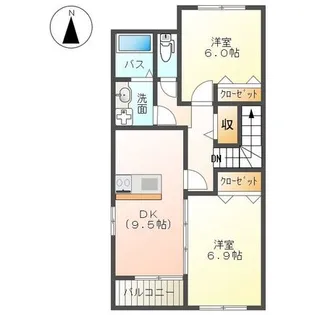 サン フォレスタ B【2階】の間取り