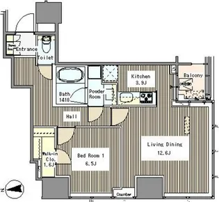 White Tower Hamamatsucho【5階】の間取り