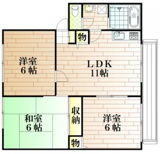 ウィンディア田中 A棟【1階】の間取り
