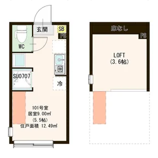ウイングMK綾瀬【1階】の間取り