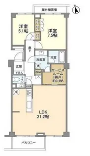 PATH世田谷下馬【2階】の間取り