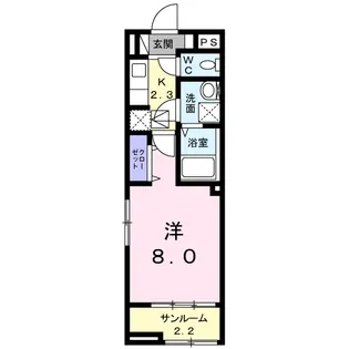 ミニョン ドミール【2階】の間取り